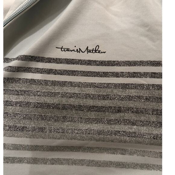 Travis Mathew Blue Blanket Men's Quarter Zip Gold Pullover, size M - Picture 4 of 8